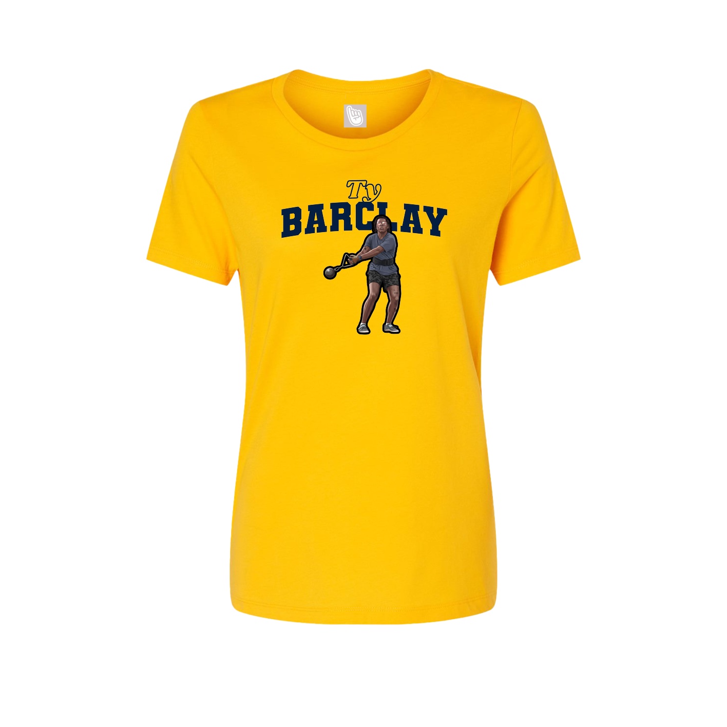 Womens Tee — Name Arch in Gold