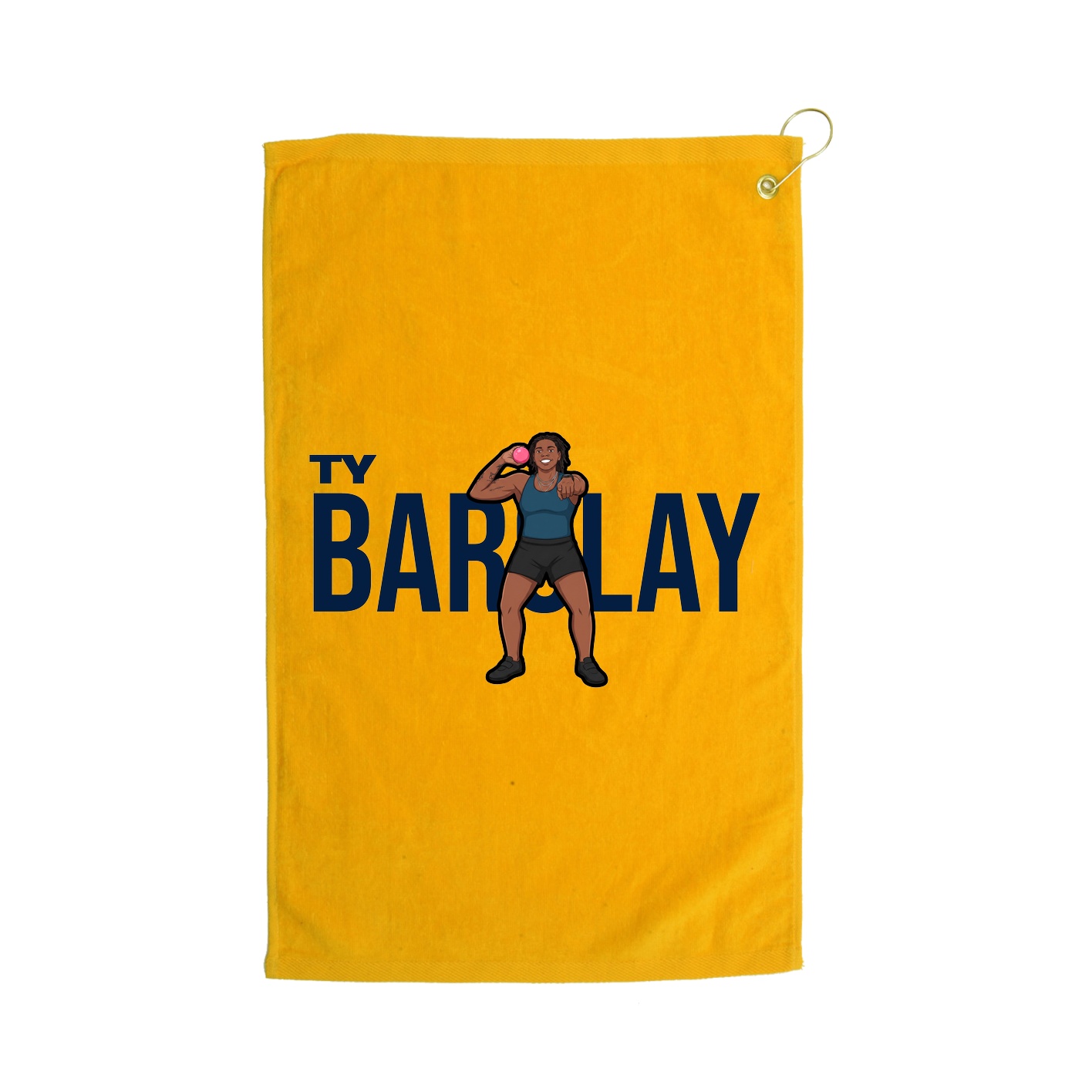 Golf Towel — Player Name in Gold