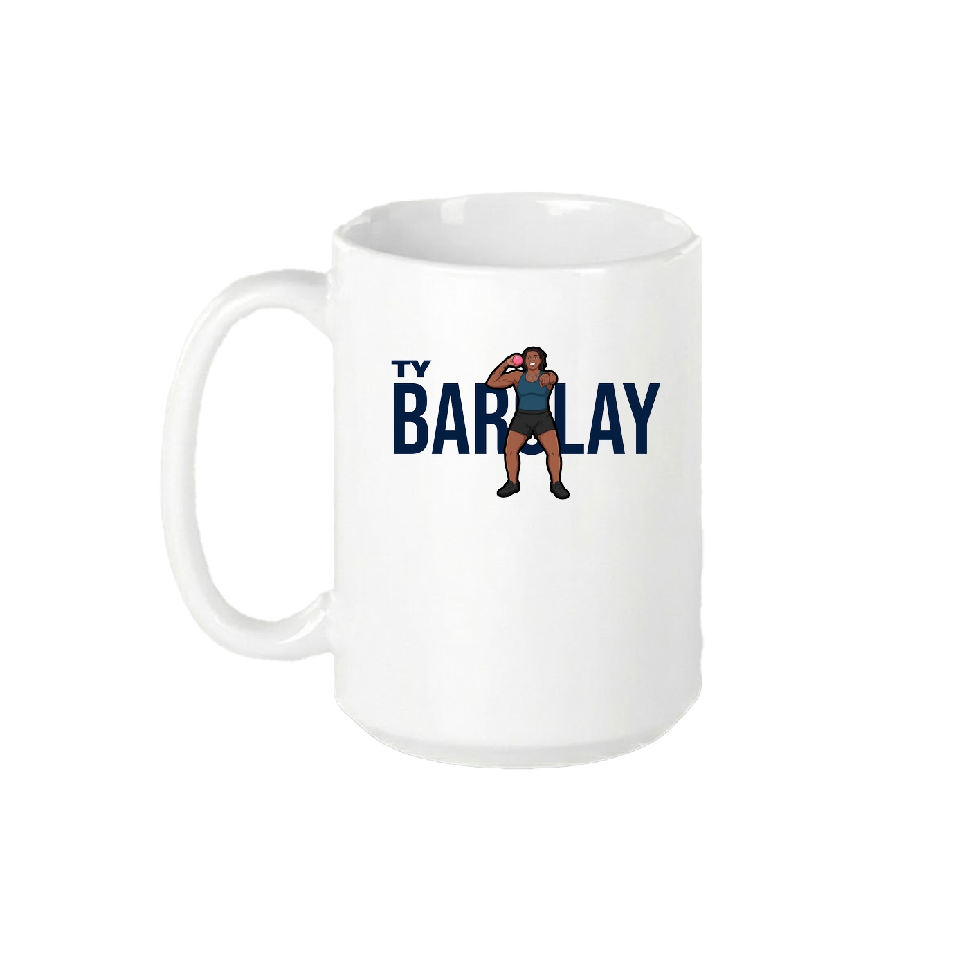 15oz Coffee Mug — Player Name in White
