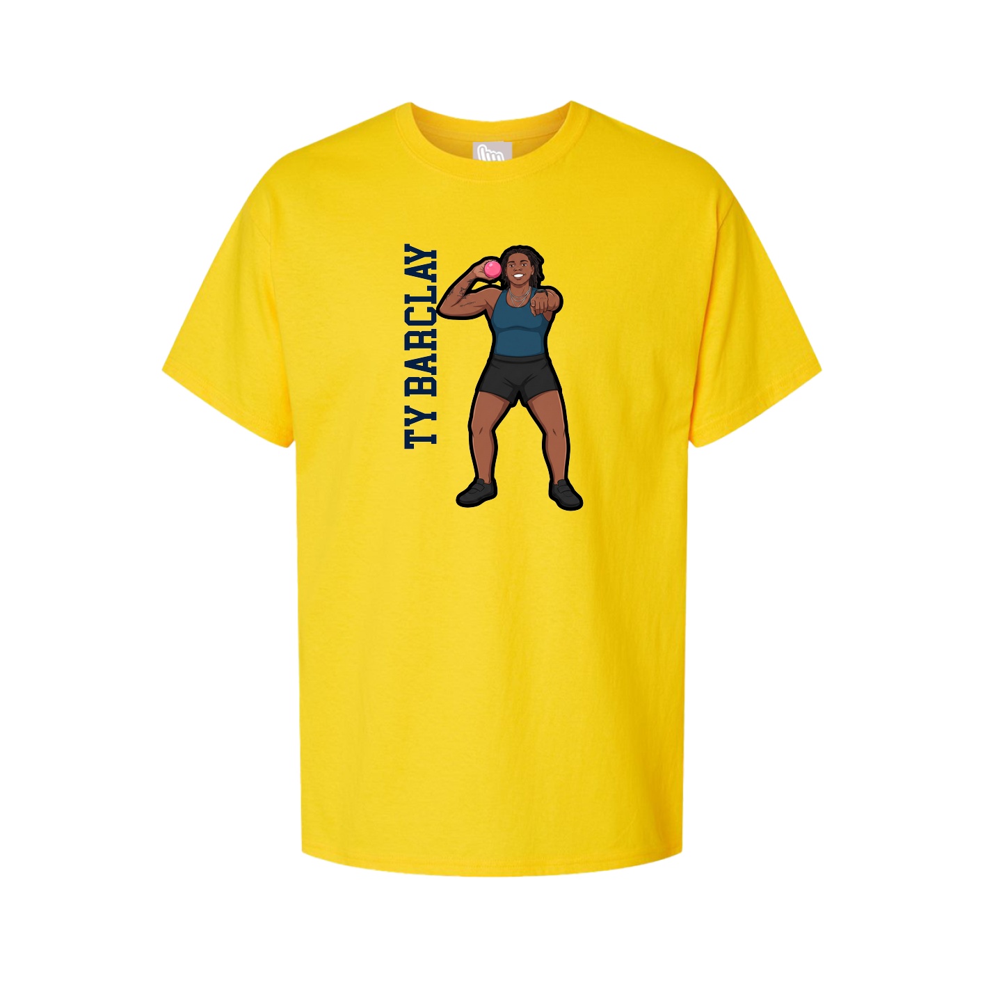 Youth Tee — Name Vertical in Gold