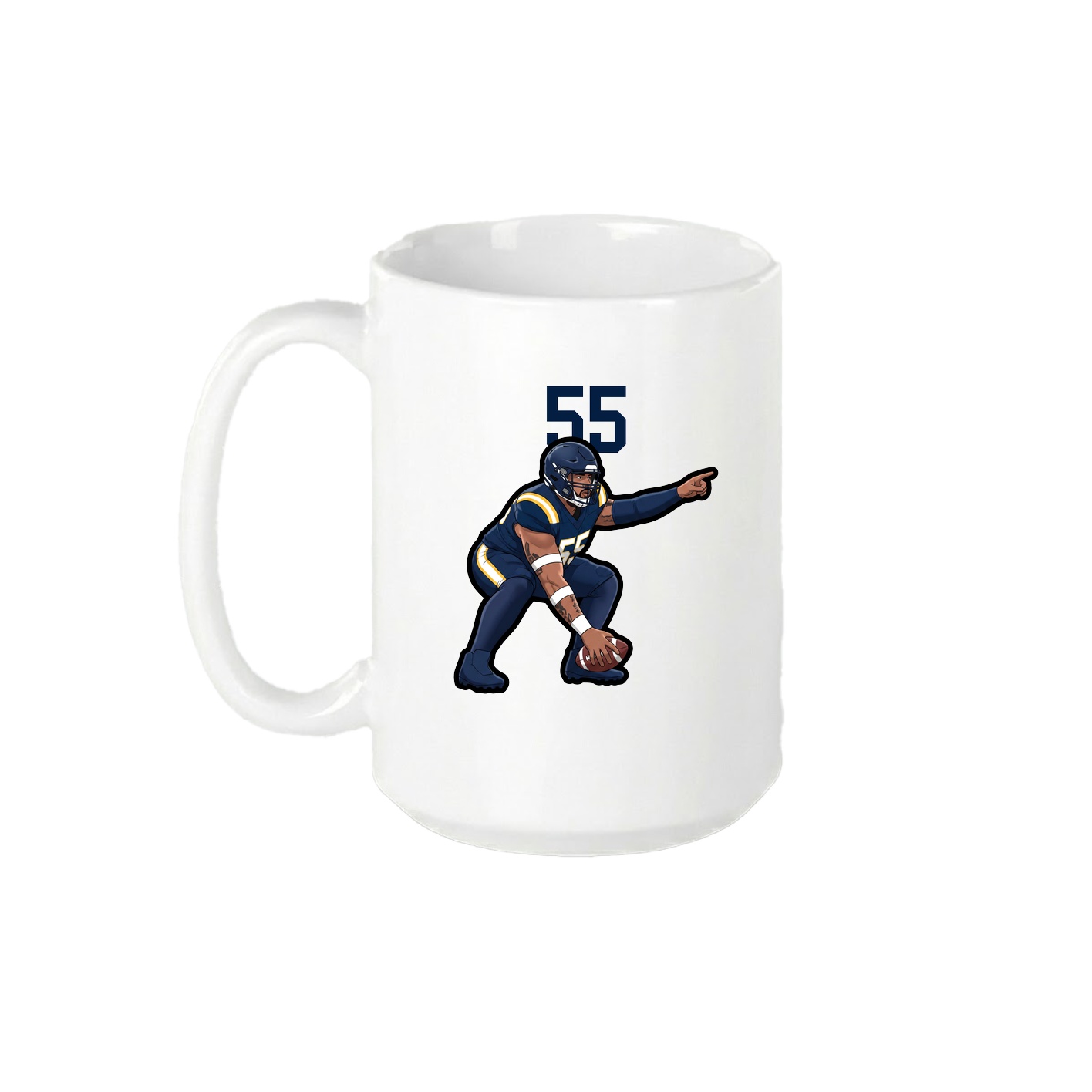 15oz Coffee Mug — Number Top in White