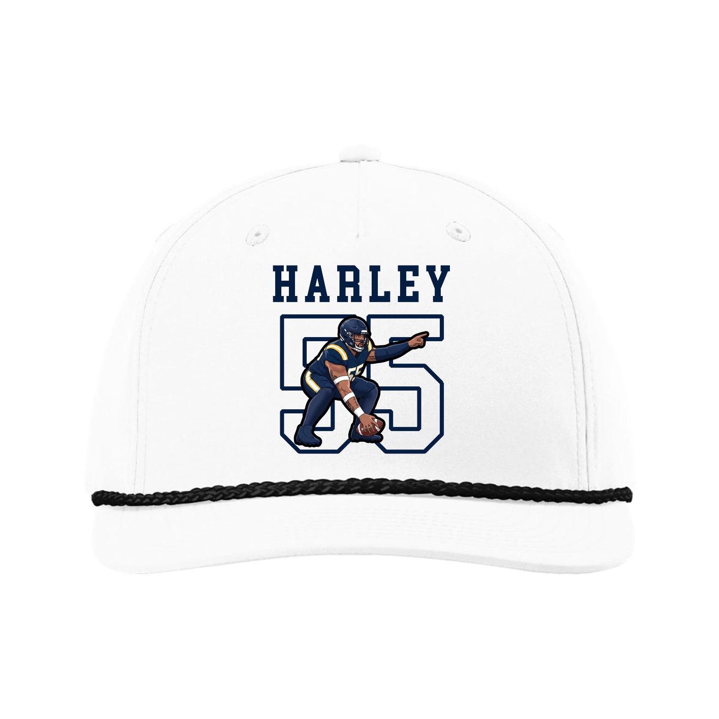 Five-Panel Classic Rope Cap — Shirsey in White