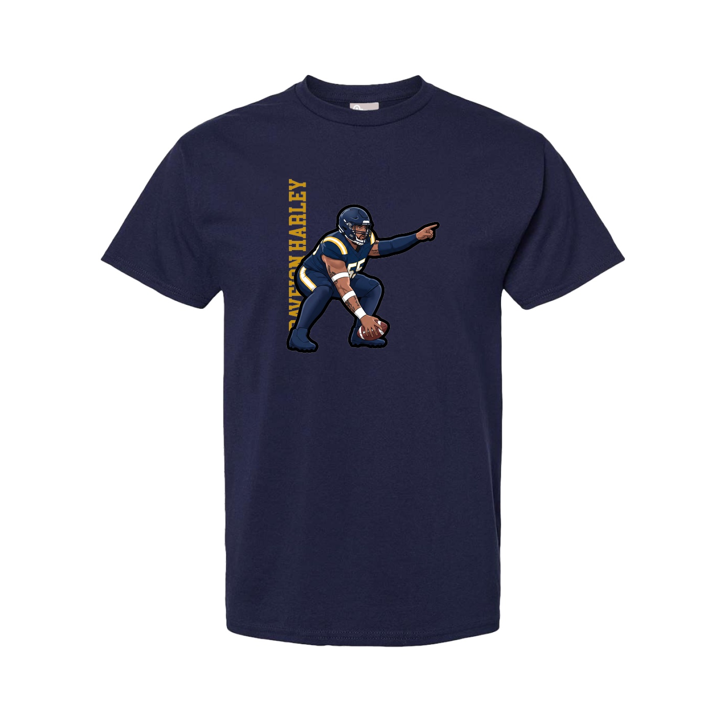 Youth Tee — Name Vertical in Navy