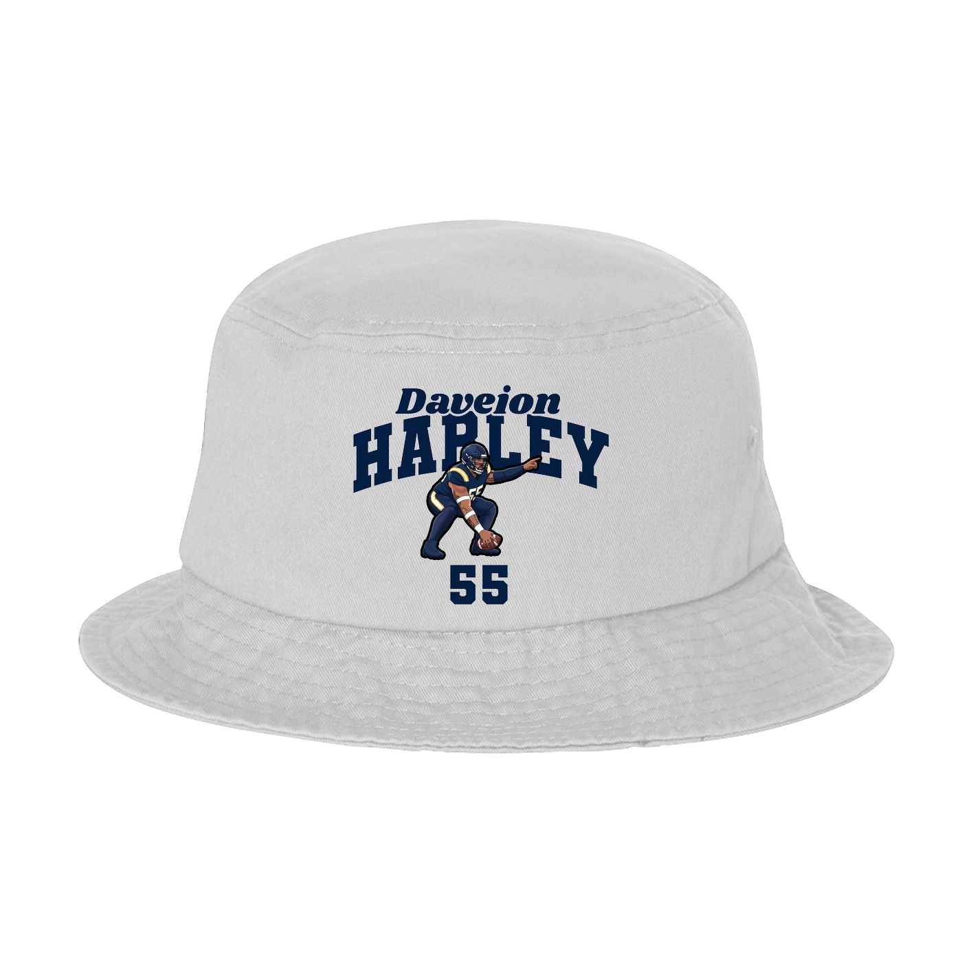 Bucket Cap — Signature Arch in White