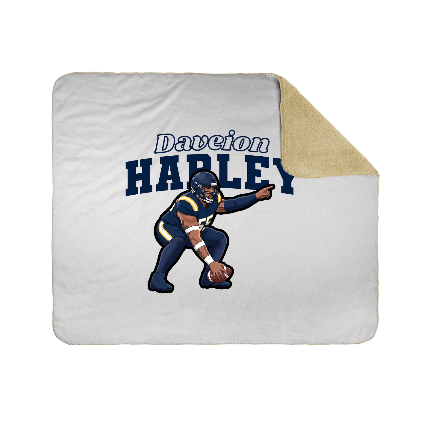 Throw Blanket — Name Arch in White