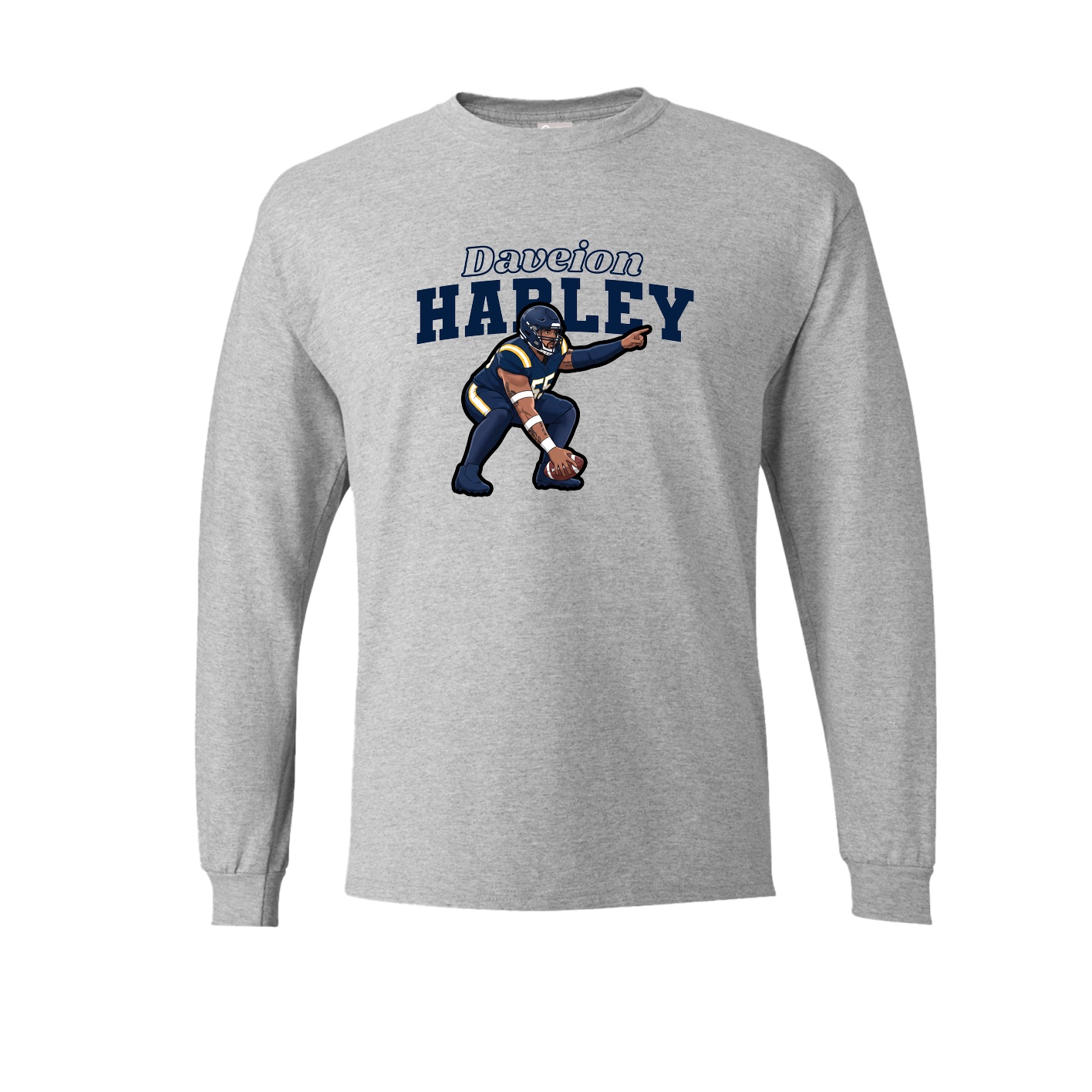 Long Sleeve Tee — Name Arch in Grey