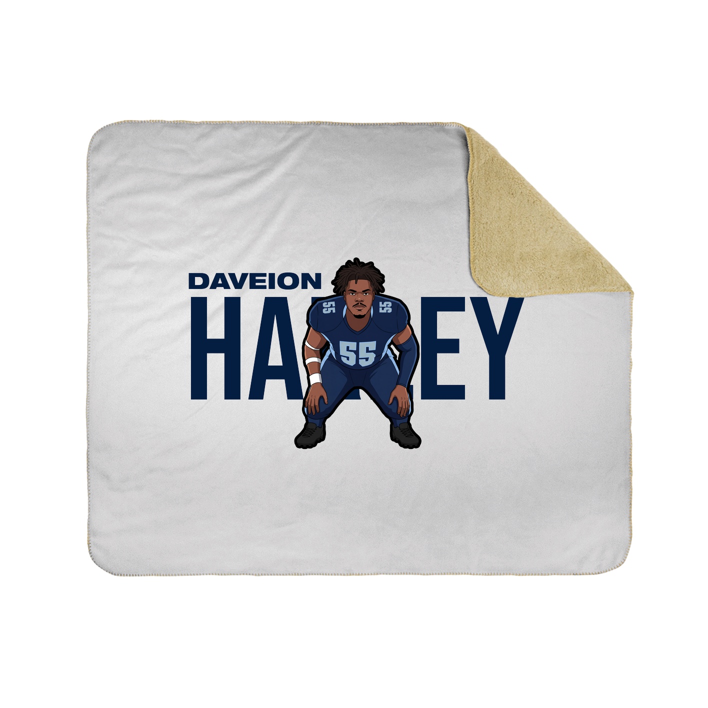 Throw Blanket — Player Name in White