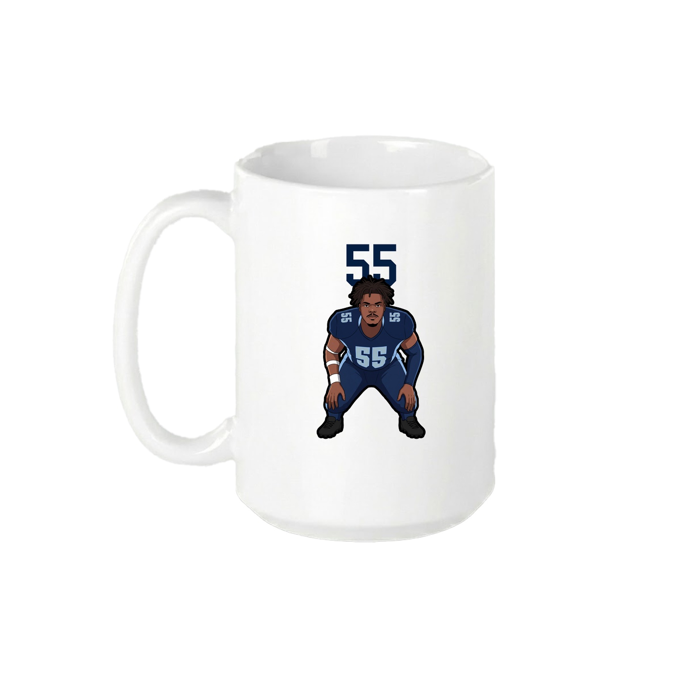 15oz Coffee Mug — Number Top in White