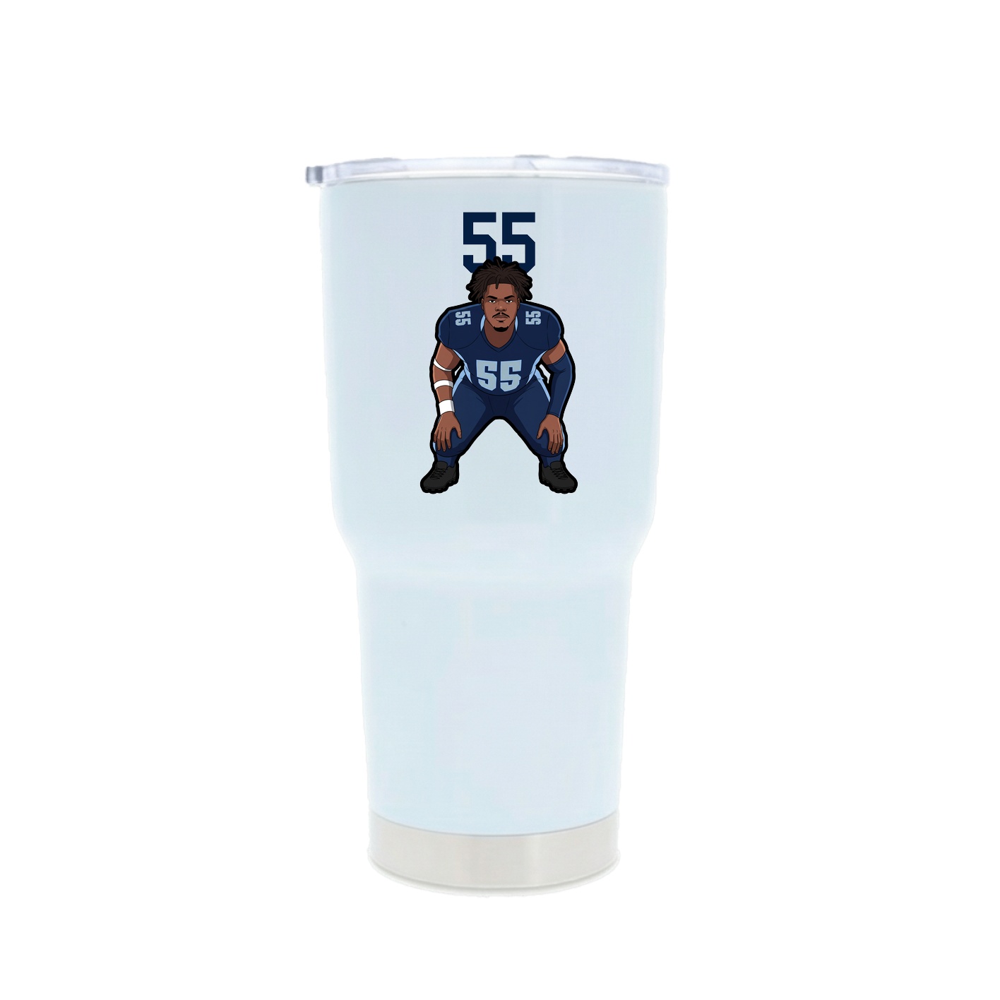 30oz Stainless Steel Tumbler — Number Top in White