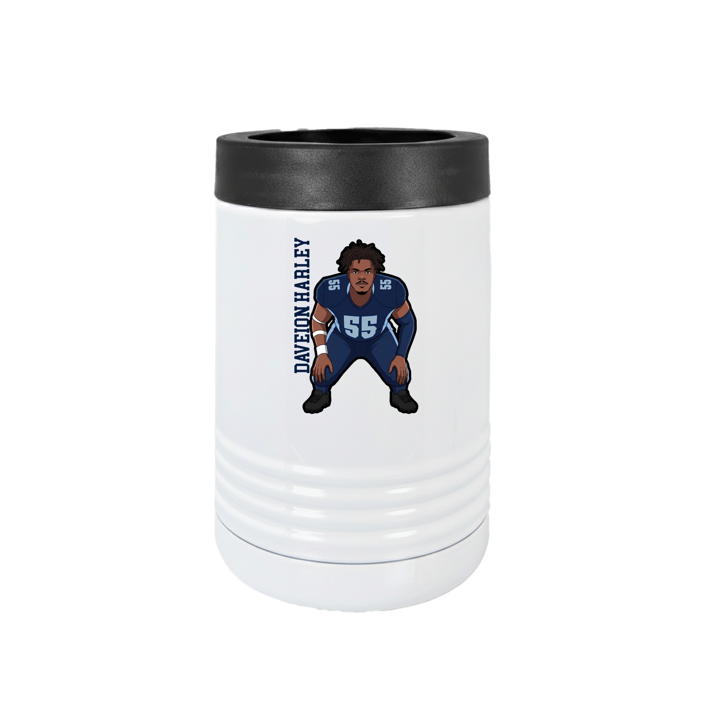 Beverage Holder — Name Vertical in White