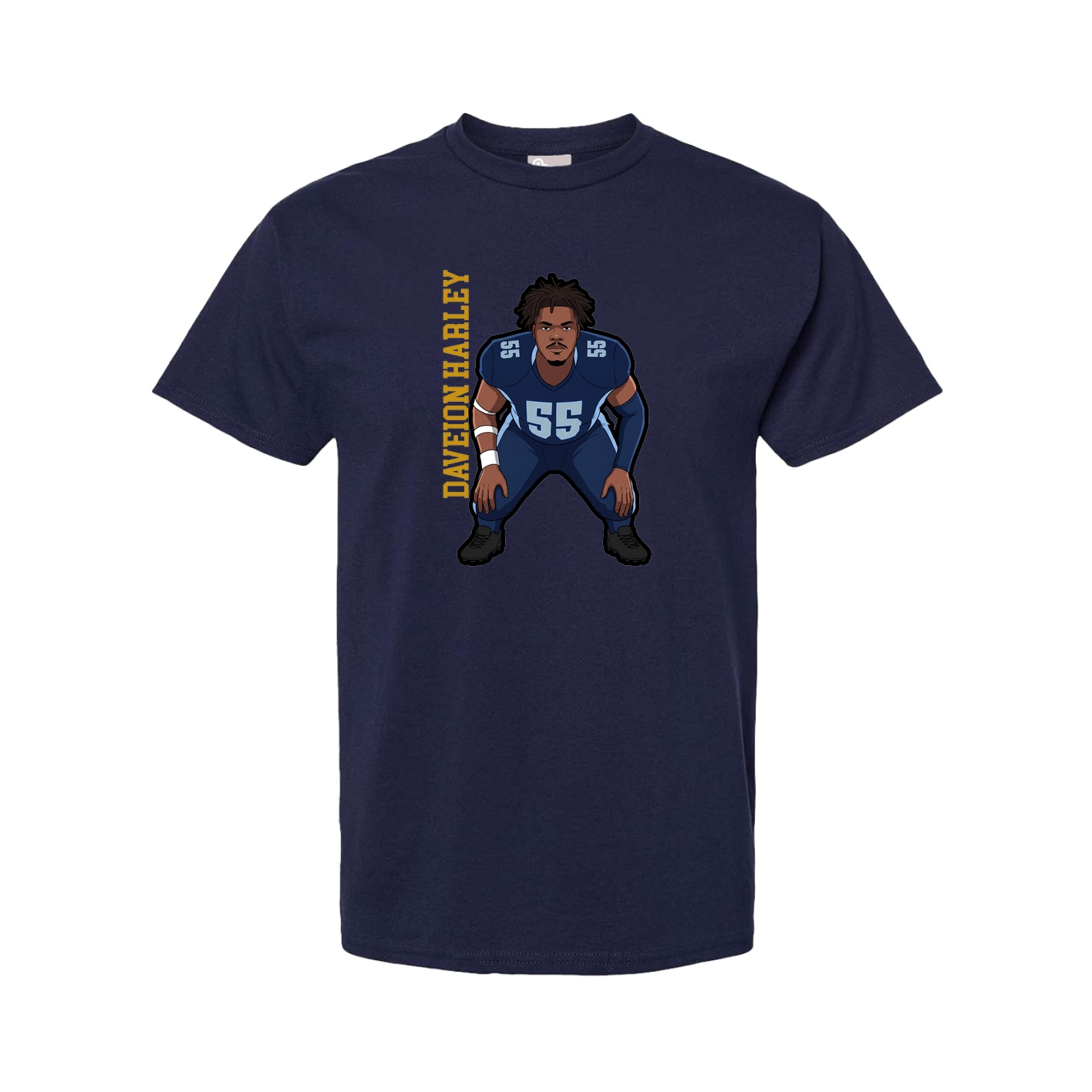 Tee — Name Vertical in Navy