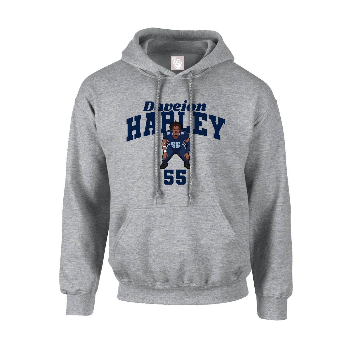 Youth Hoodie — Signature Arch in Grey