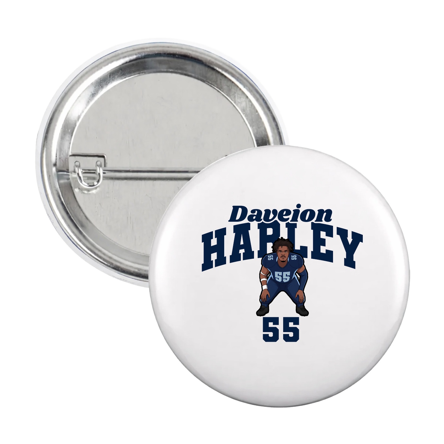 Game Day Button — Signature Arch in White