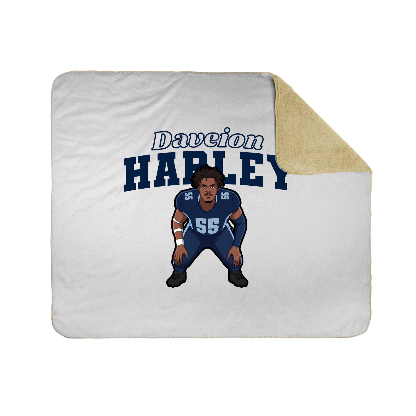 Throw Blanket — Name Arch in White