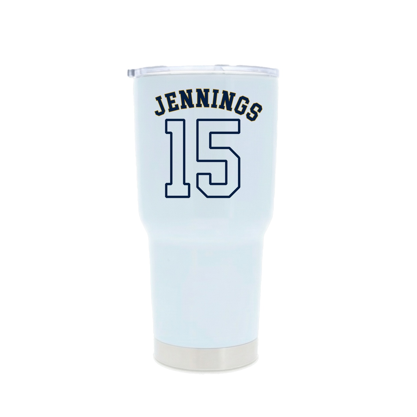 30oz Stainless Steel Tumbler — Shirsey Arch in White
