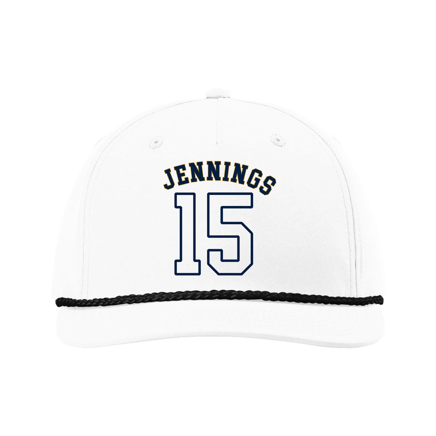Five-Panel Classic Rope Cap — Shirsey Arch in White