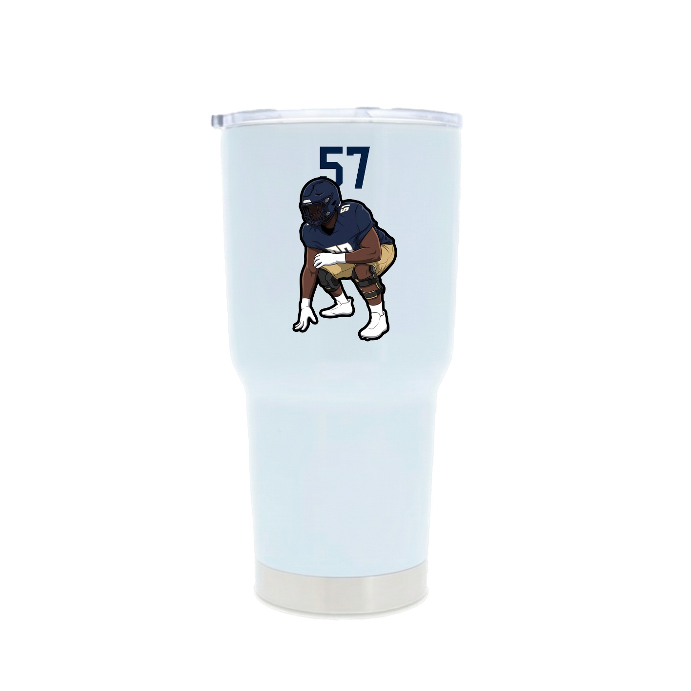 30oz Stainless Steel Tumbler — Number Top in White