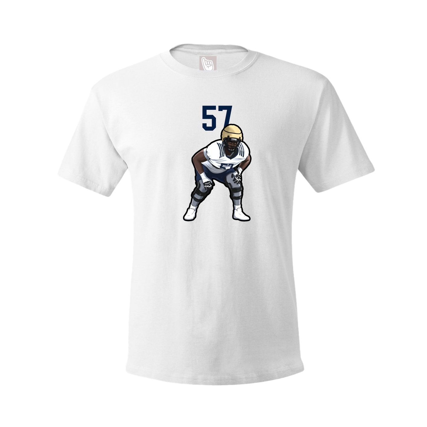 Youth Tee — Number Top in White