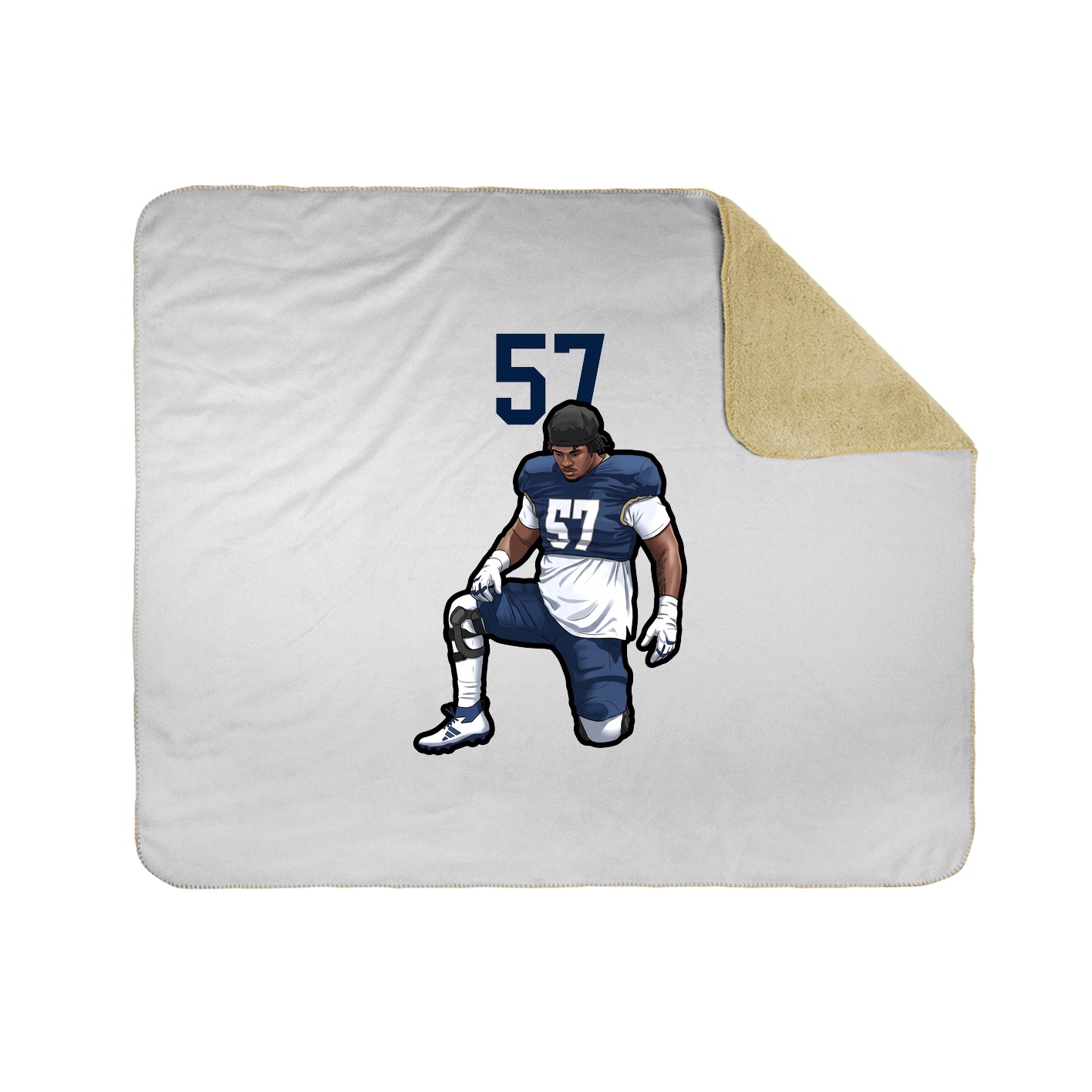 Throw Blanket — Number Top in White