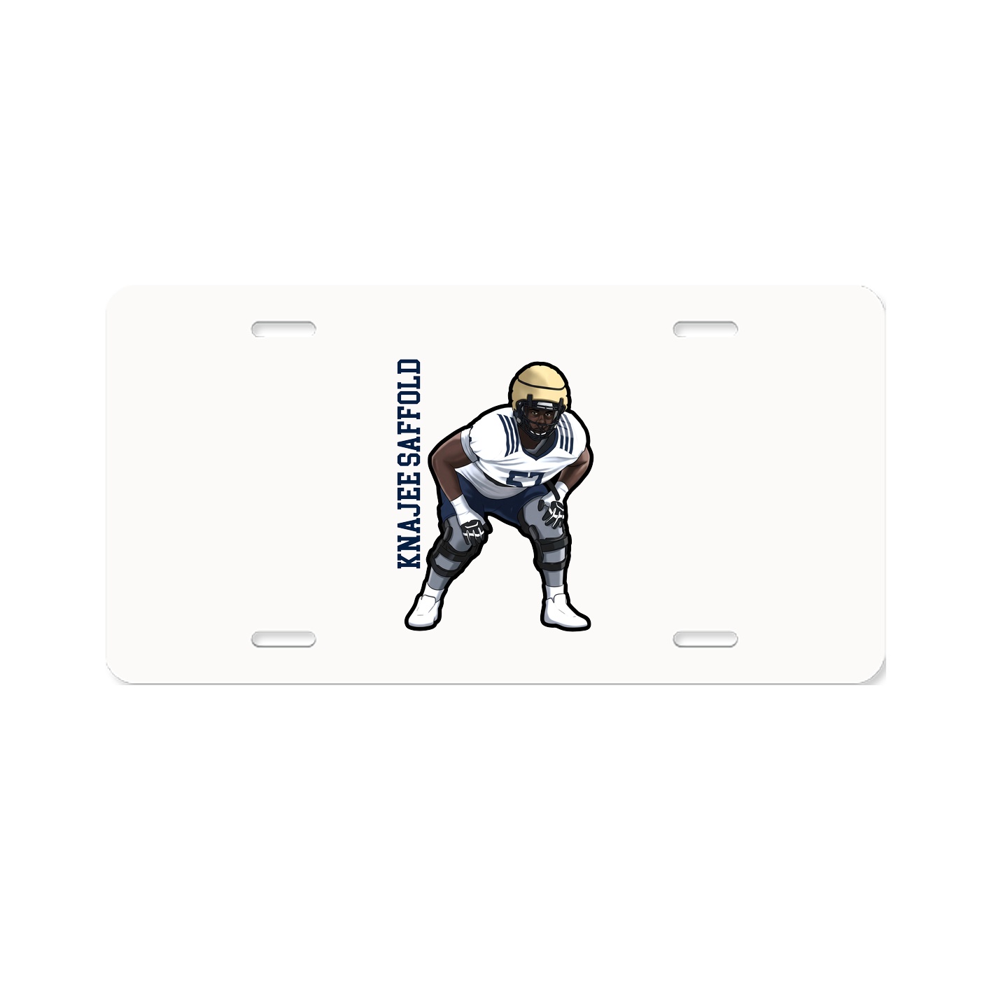 License Plate — Name Vertical in Classic