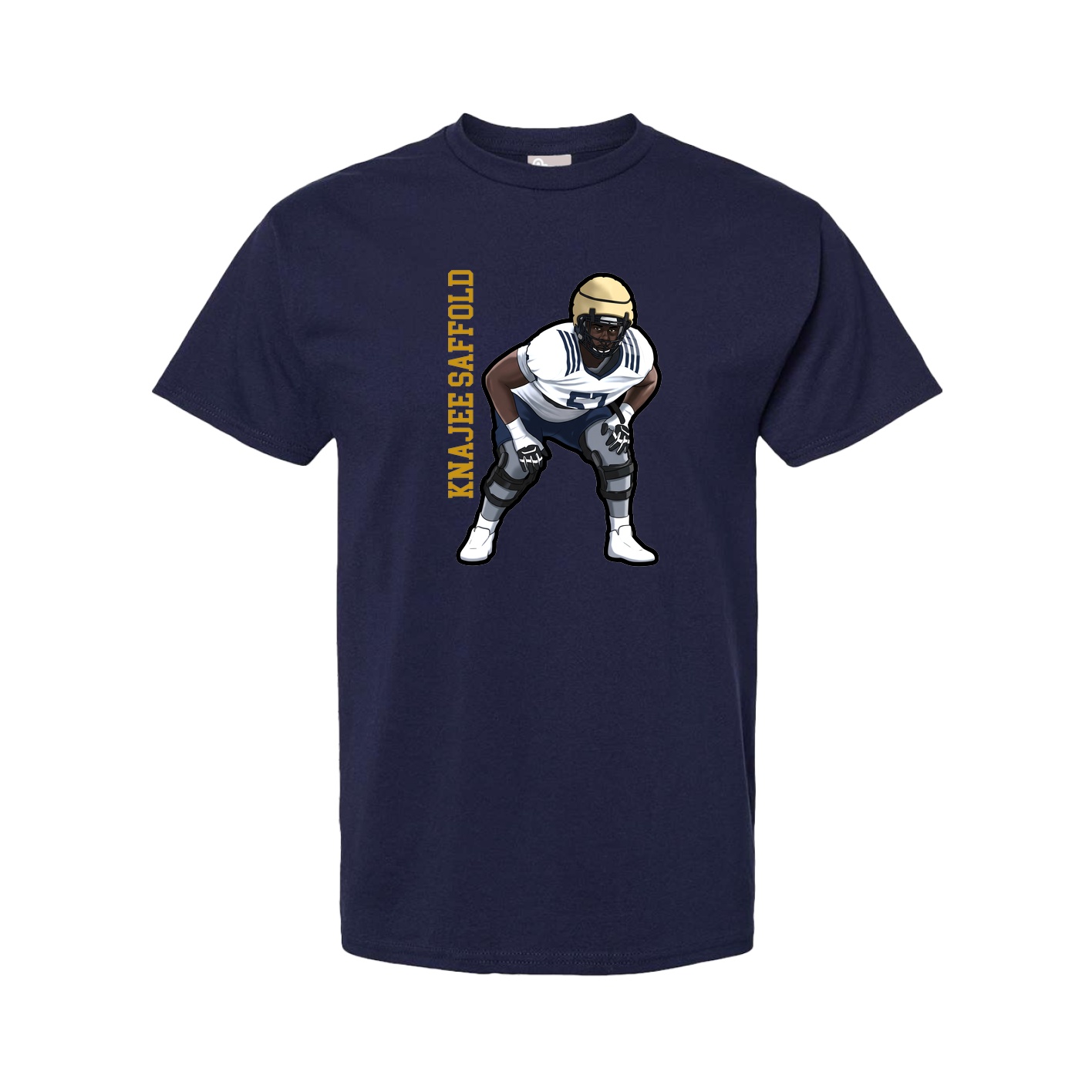 Youth Tee — Name Vertical in Navy