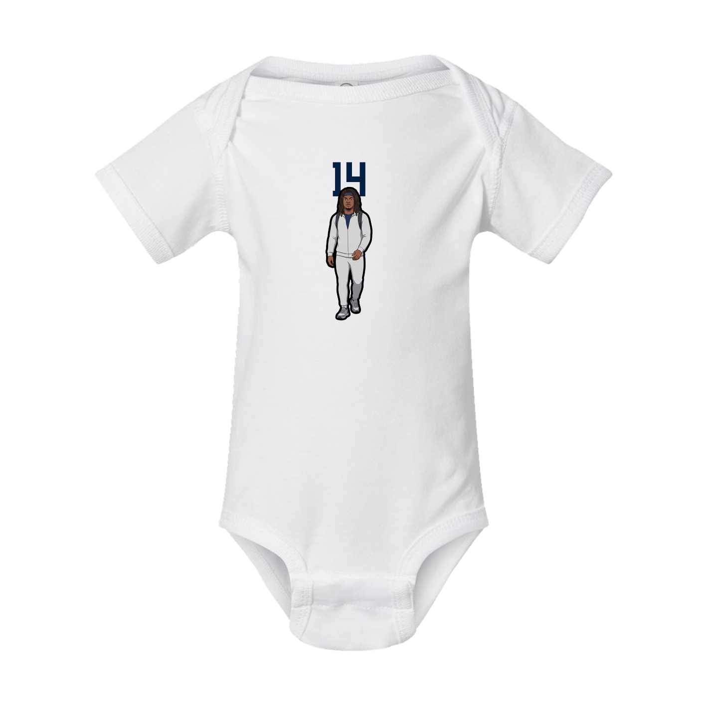Baby Onesie — Number Top in White