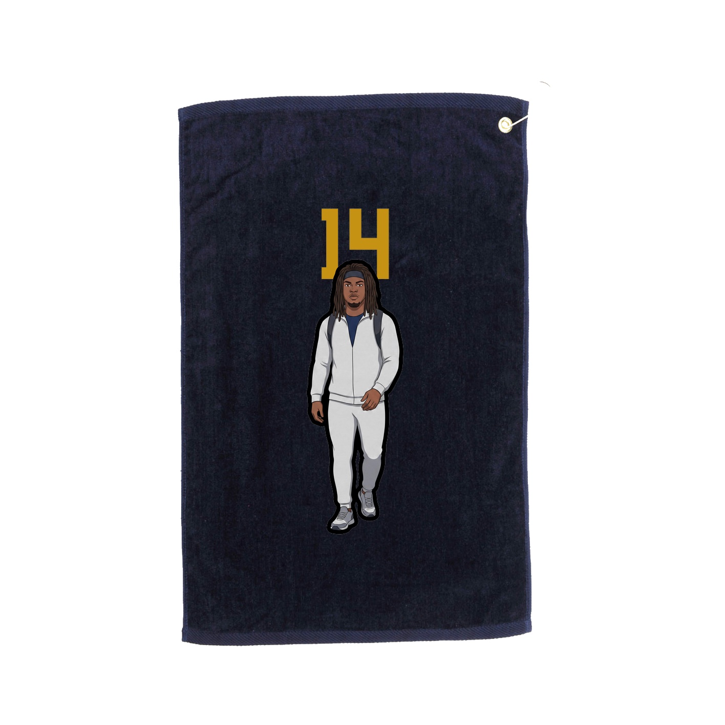 Golf Towel — Number Top in Navy