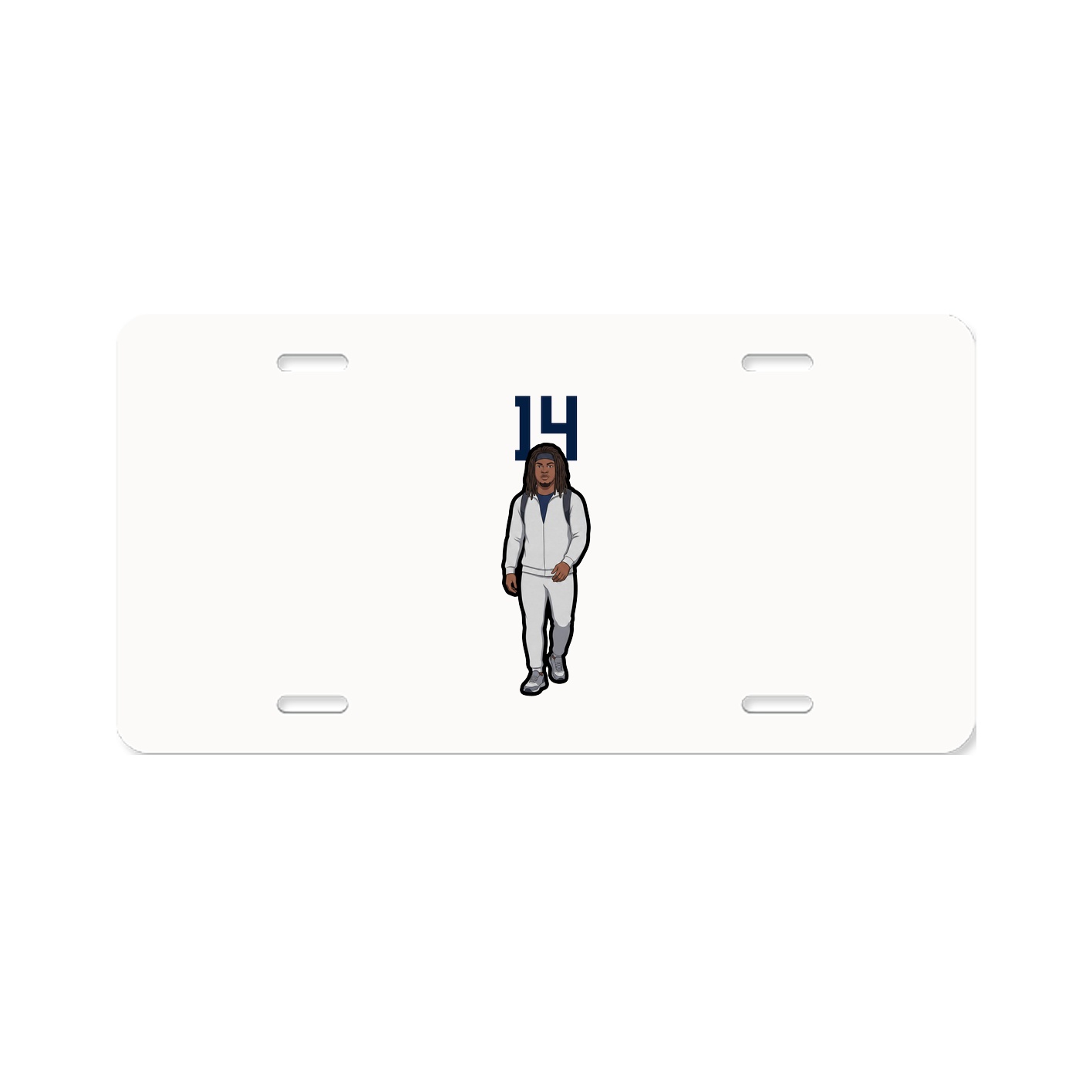 License Plate — Number Top in Classic