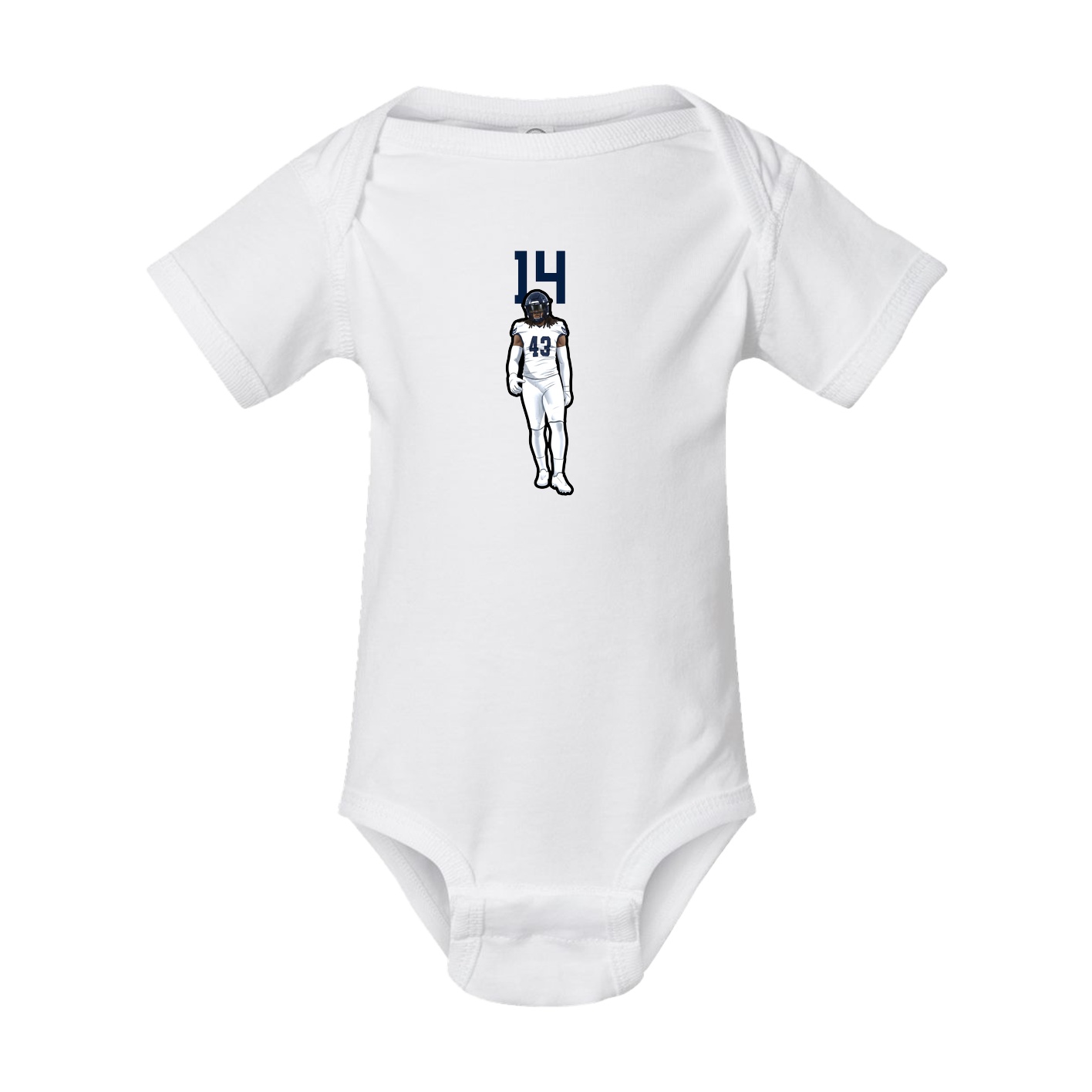 Baby Onesie — Number Top in White