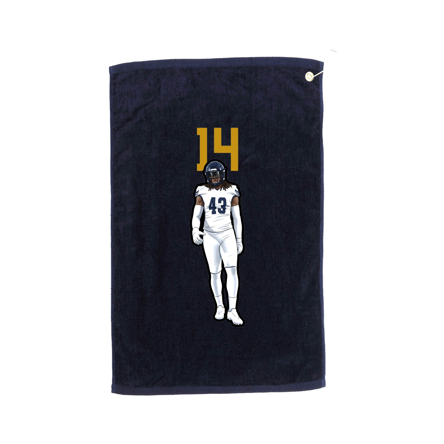 Golf Towel — Number Top in Navy