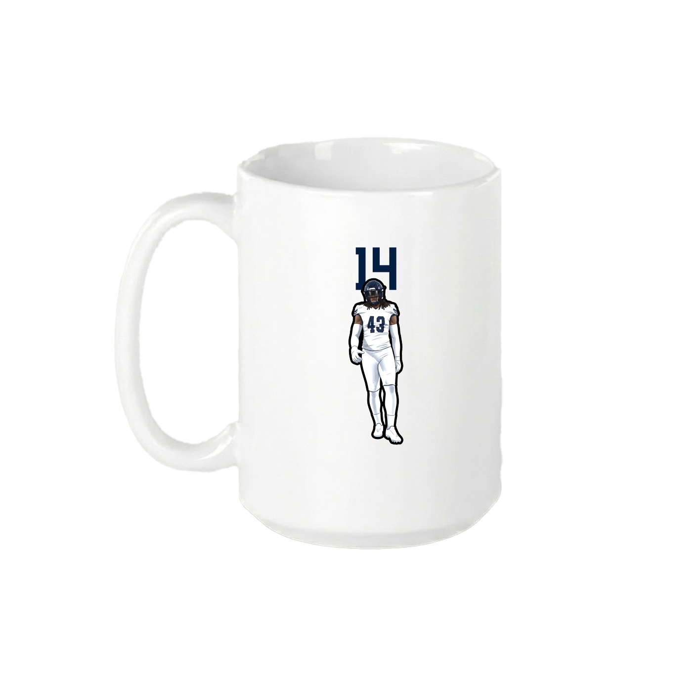 15oz Coffee Mug — Number Top in White