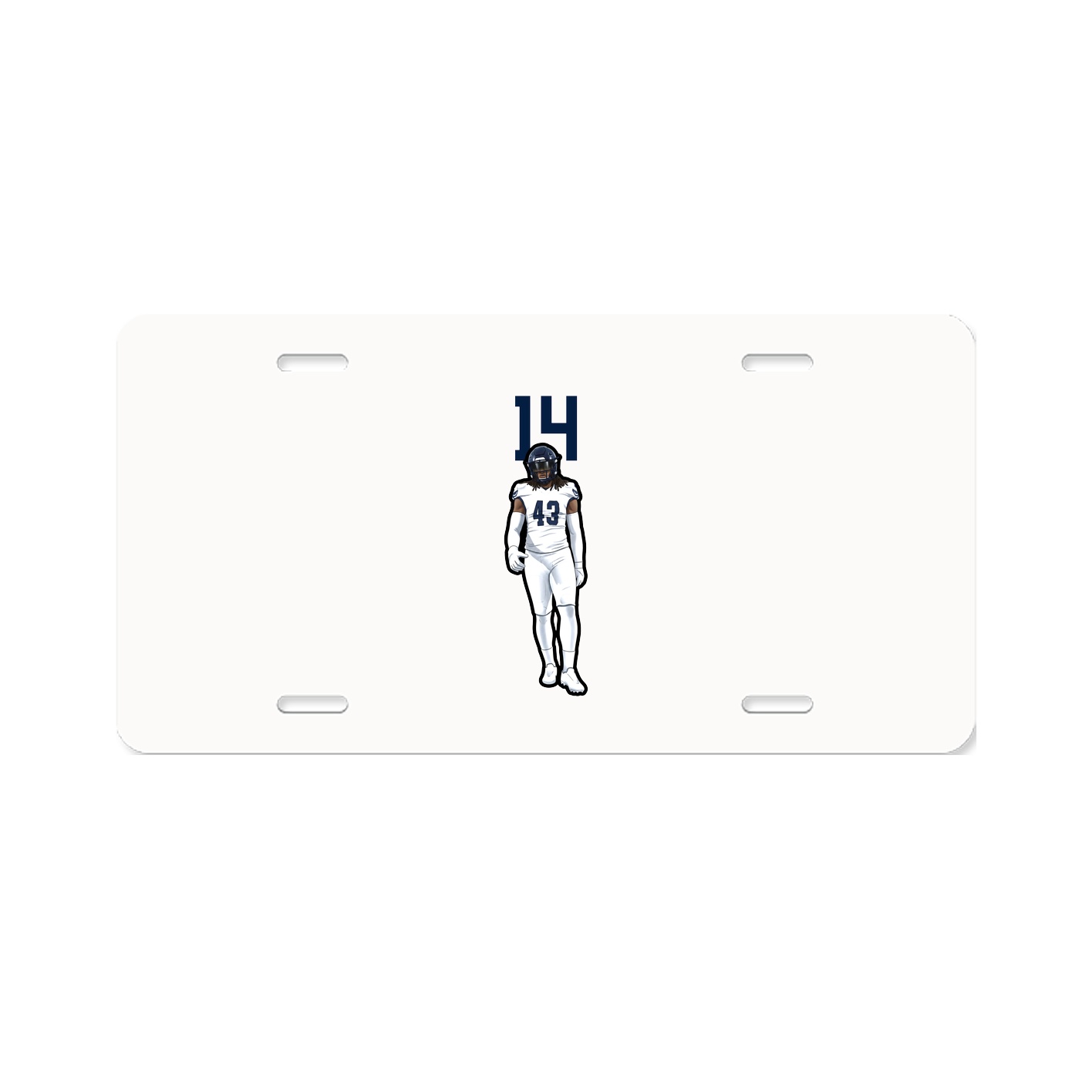 License Plate — Number Top in Classic