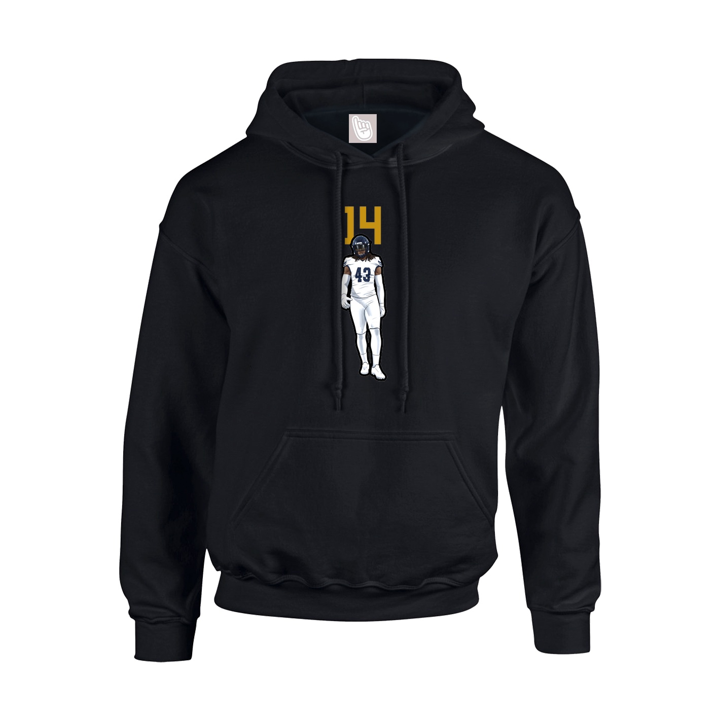 Hoodie — Number Top in Black