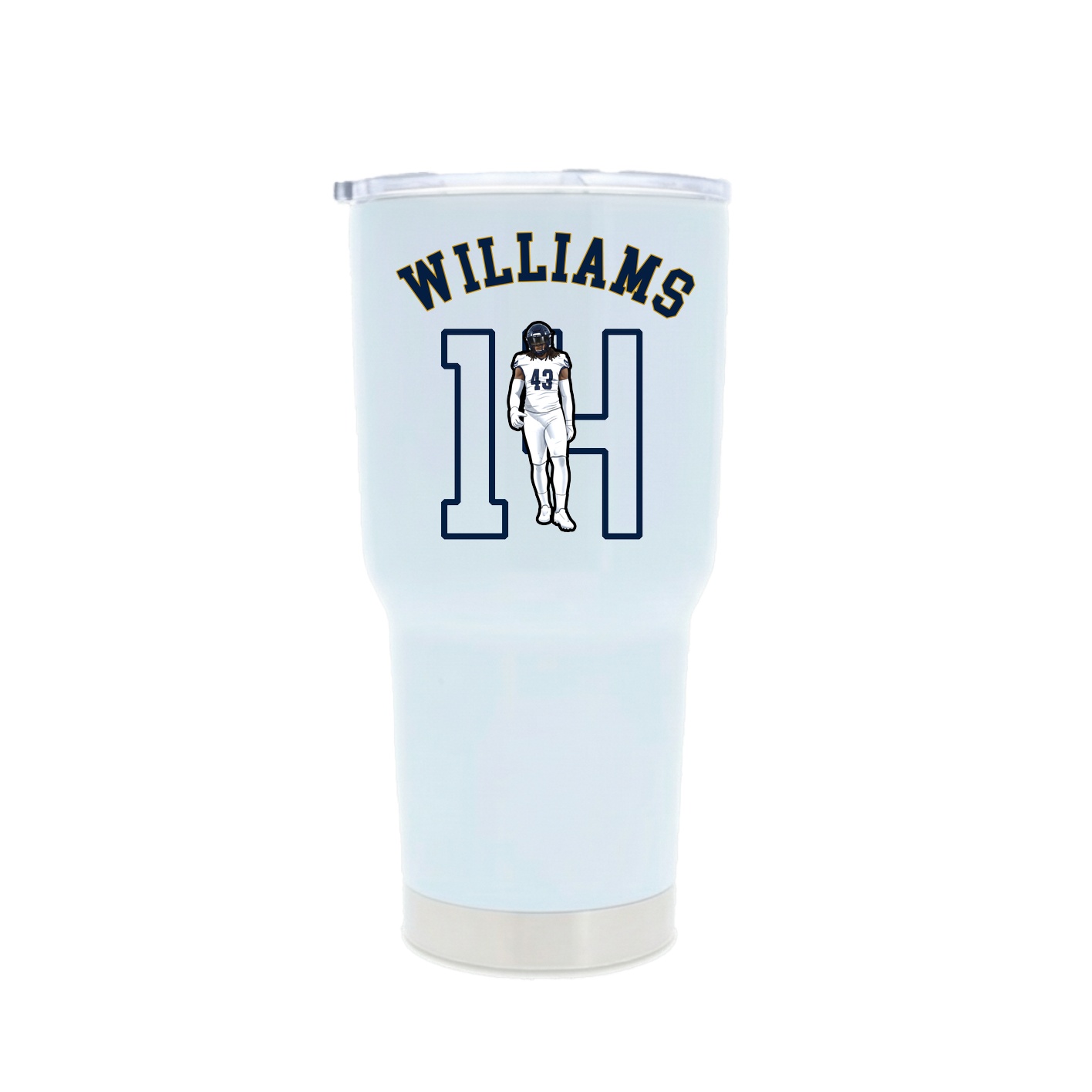 30oz Stainless Steel Tumbler — Shirsey Arch in White