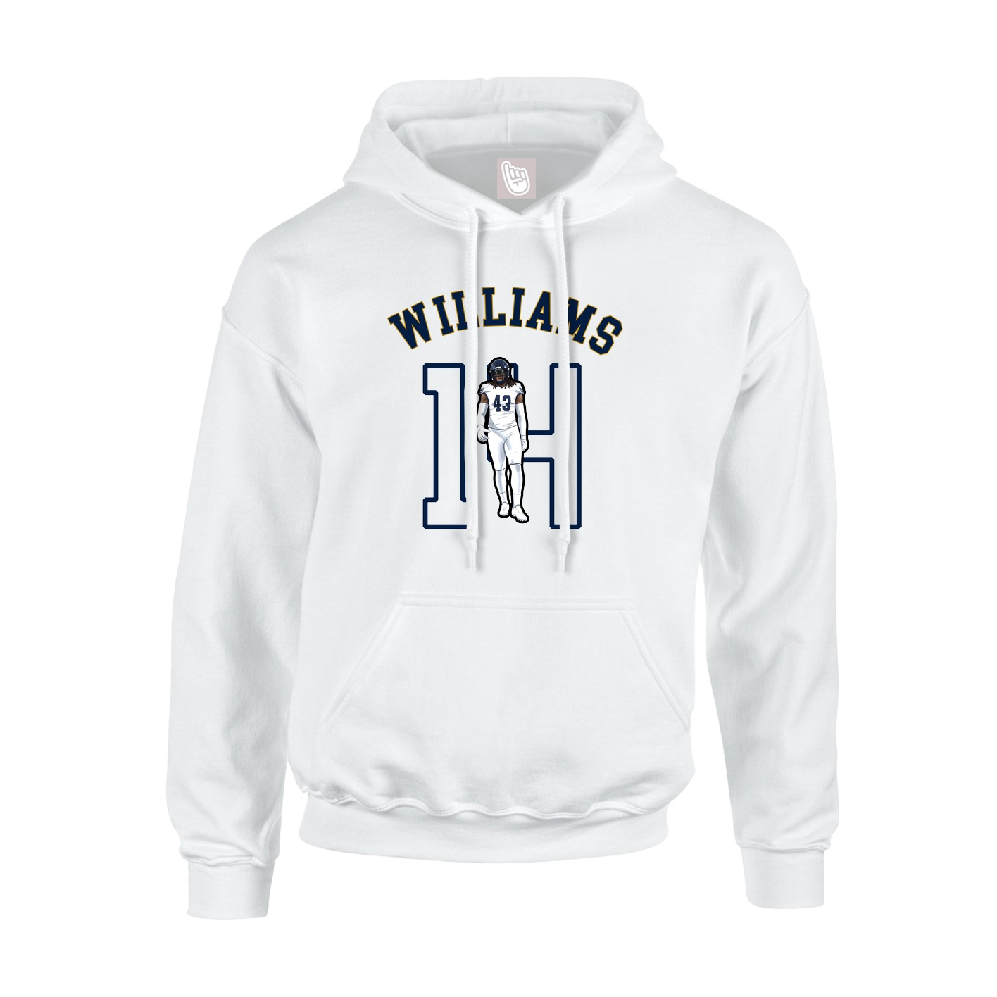 Youth Hoodie — Shirsey Arch in White
