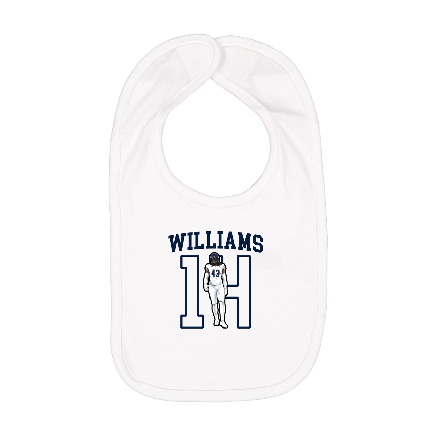 Infant Bib — Shirsey in White