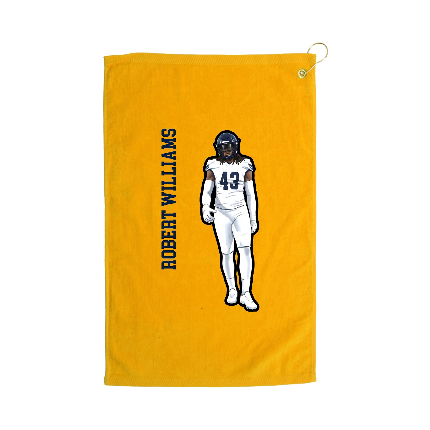 Golf Towel — Name Vertical in Gold