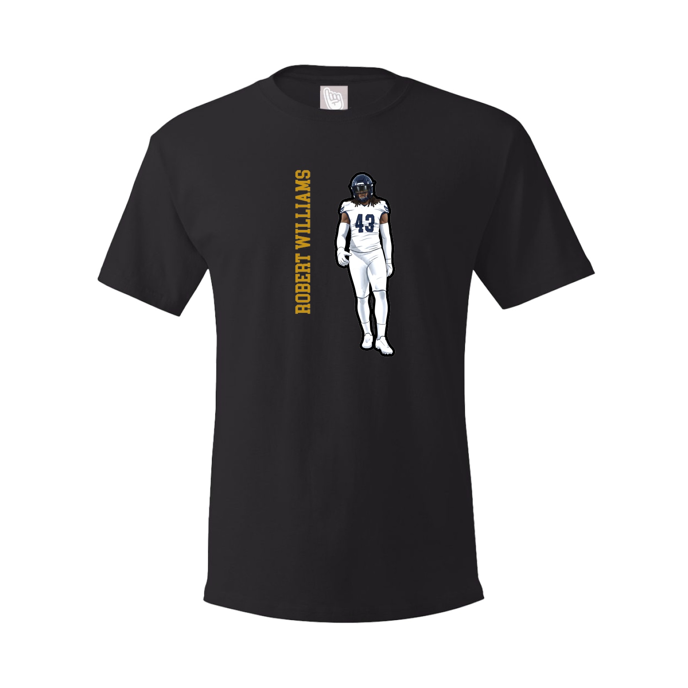 Tee — Name Vertical in Black