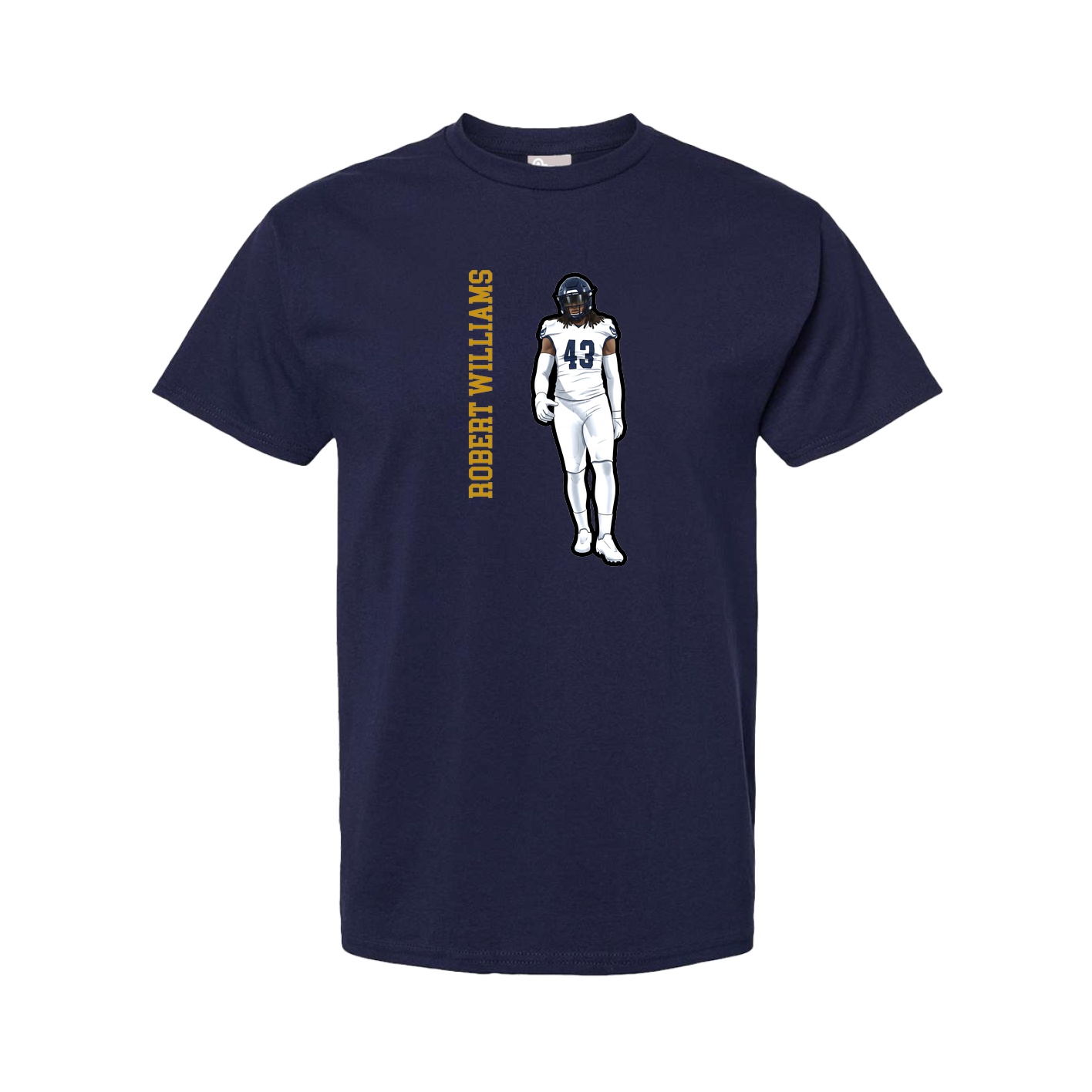 Tee — Name Vertical in Navy