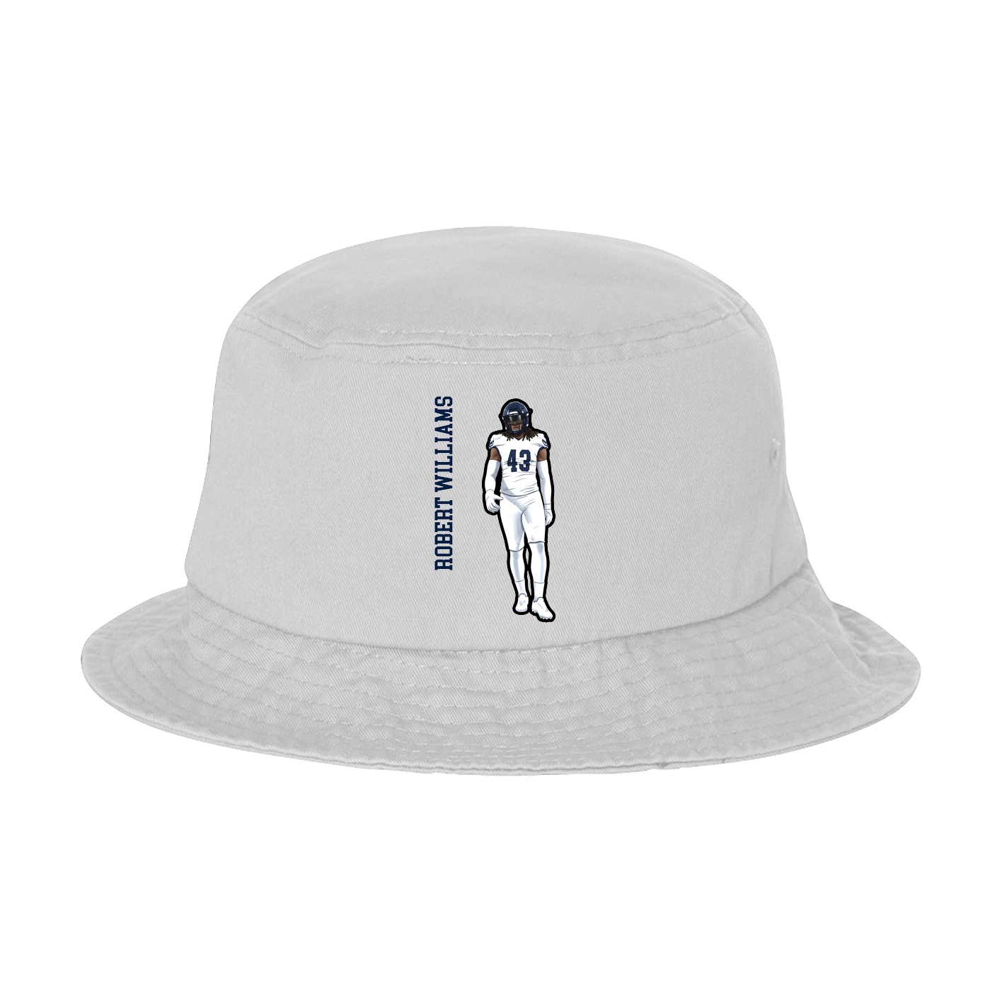 Bucket Cap — Name Vertical in White