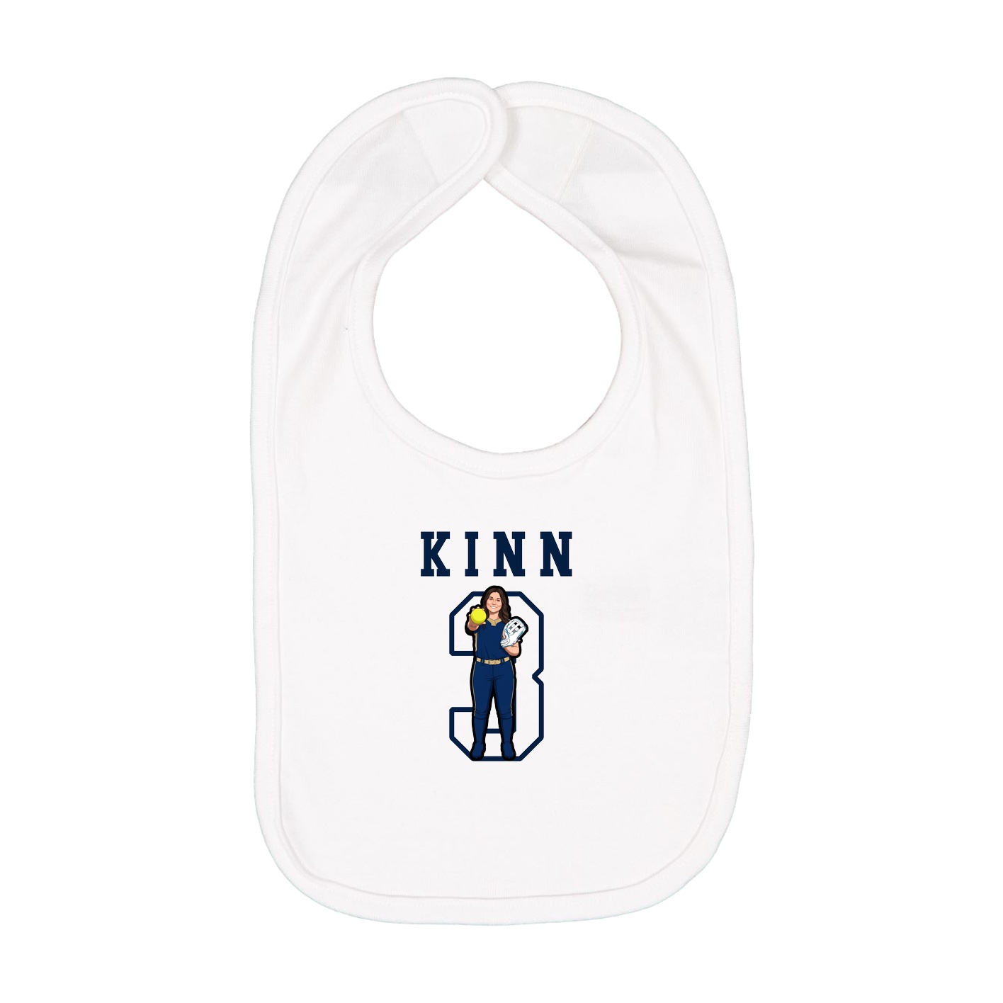 Infant Bib — Shirsey in White
