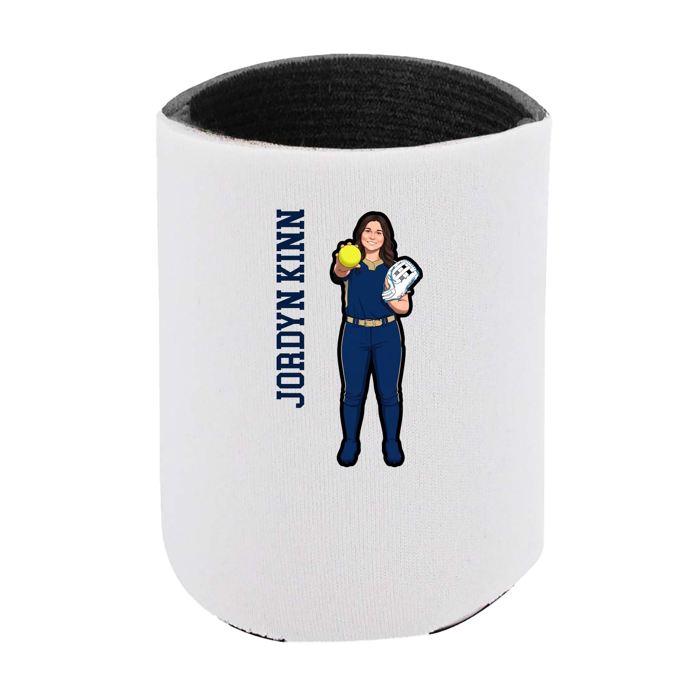 Can Holder — Name Vertical in White