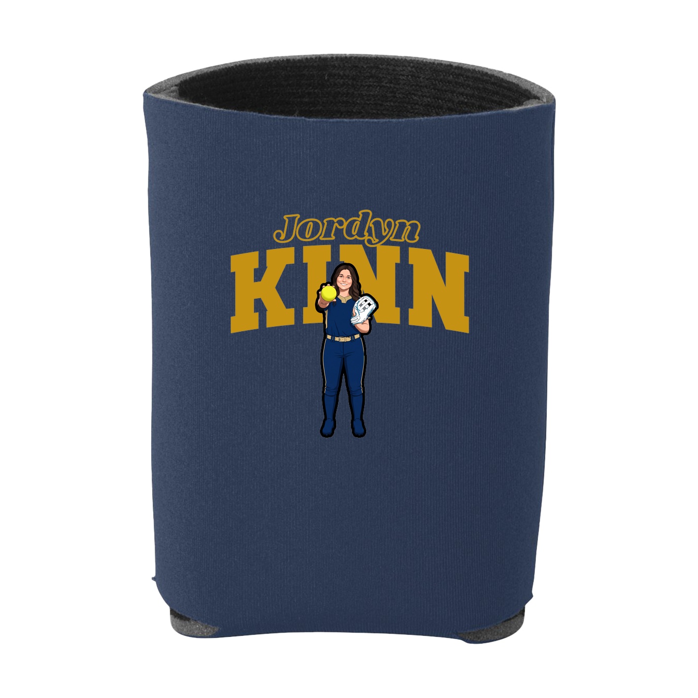 Can Holder — Name Arch in Navy