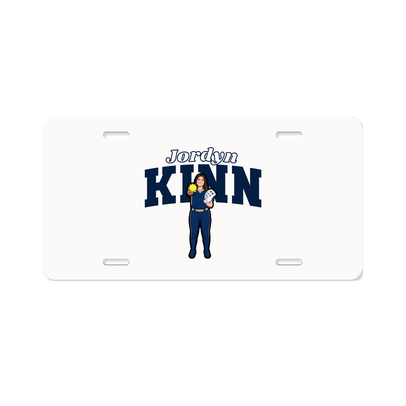 License Plate — Name Arch in Classic