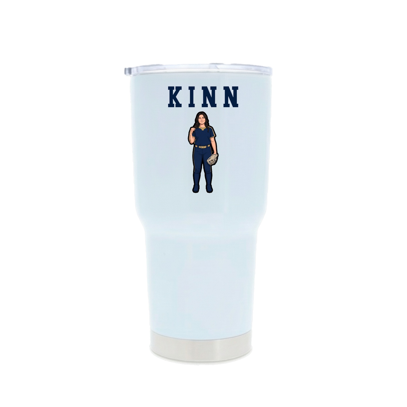 30oz Stainless Steel Tumbler — Shirsey in White