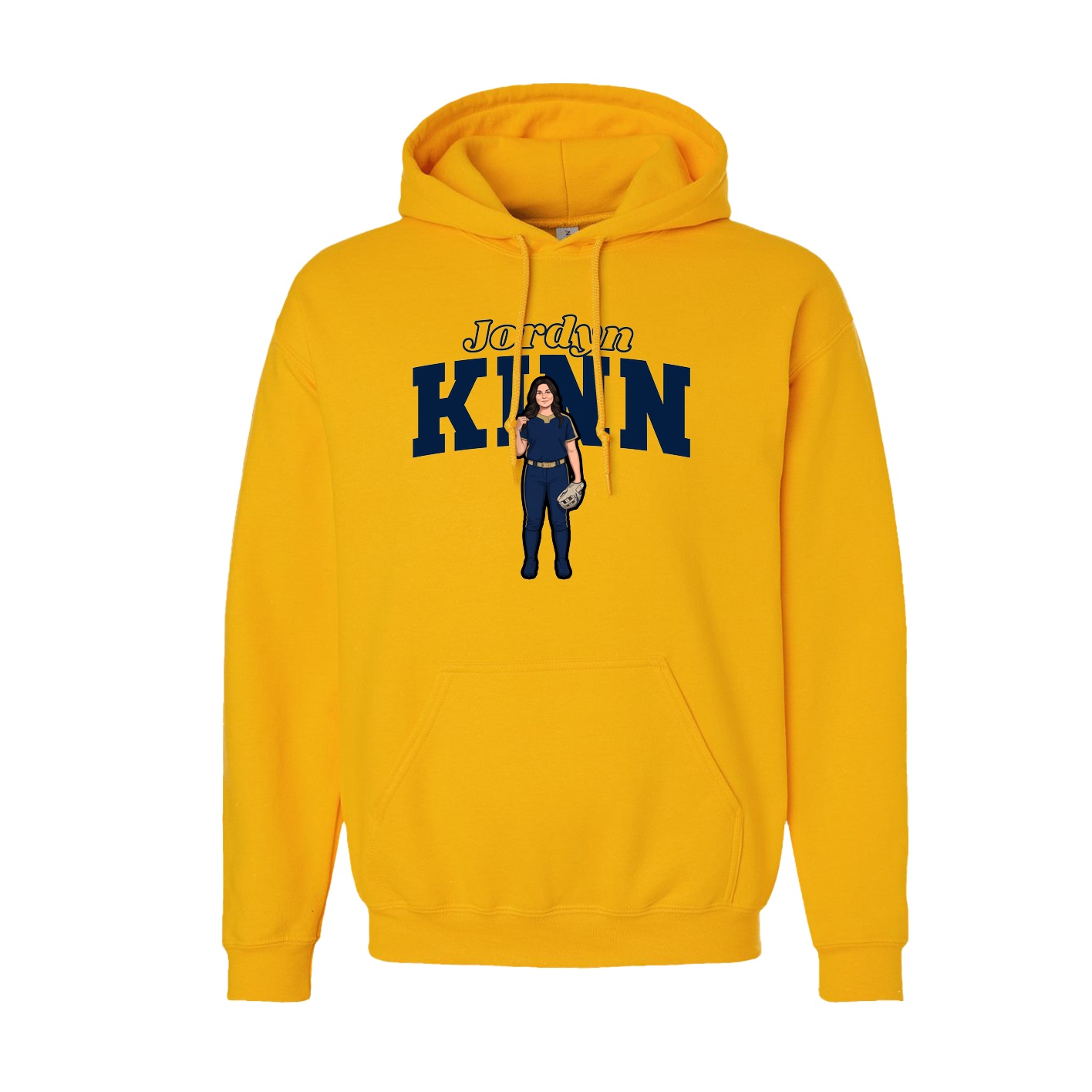 Hoodie — Name Arch in Gold