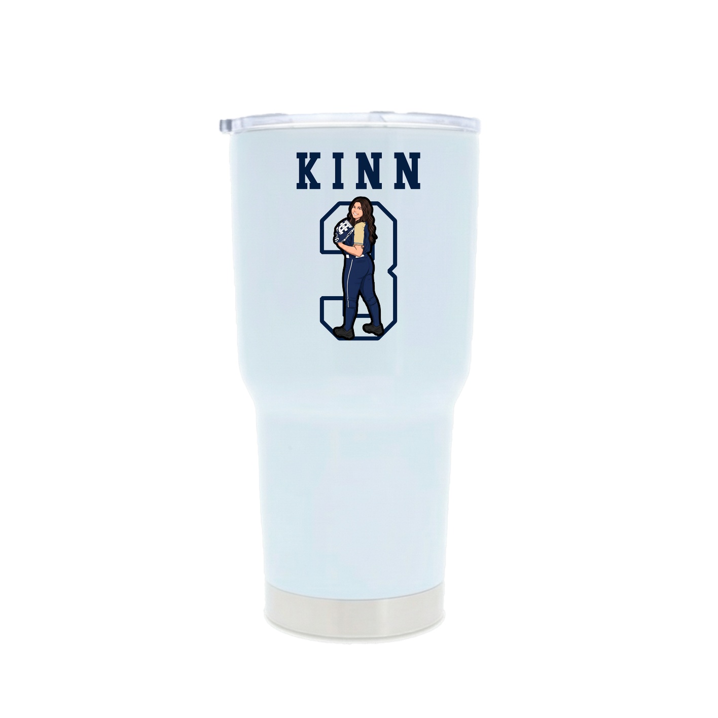 30oz Stainless Steel Tumbler — Shirsey in White