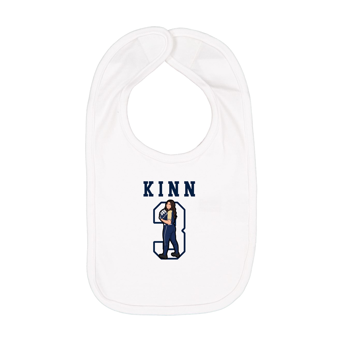 Infant Bib — Shirsey in White