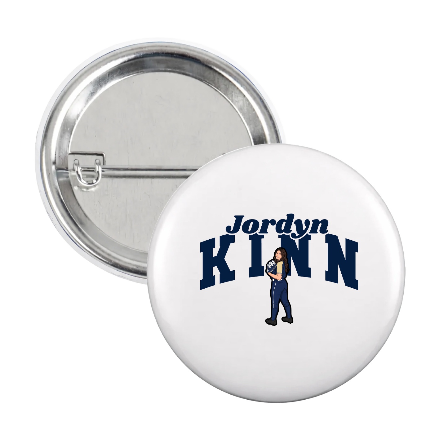 Game Day Button — Signature Arch in White