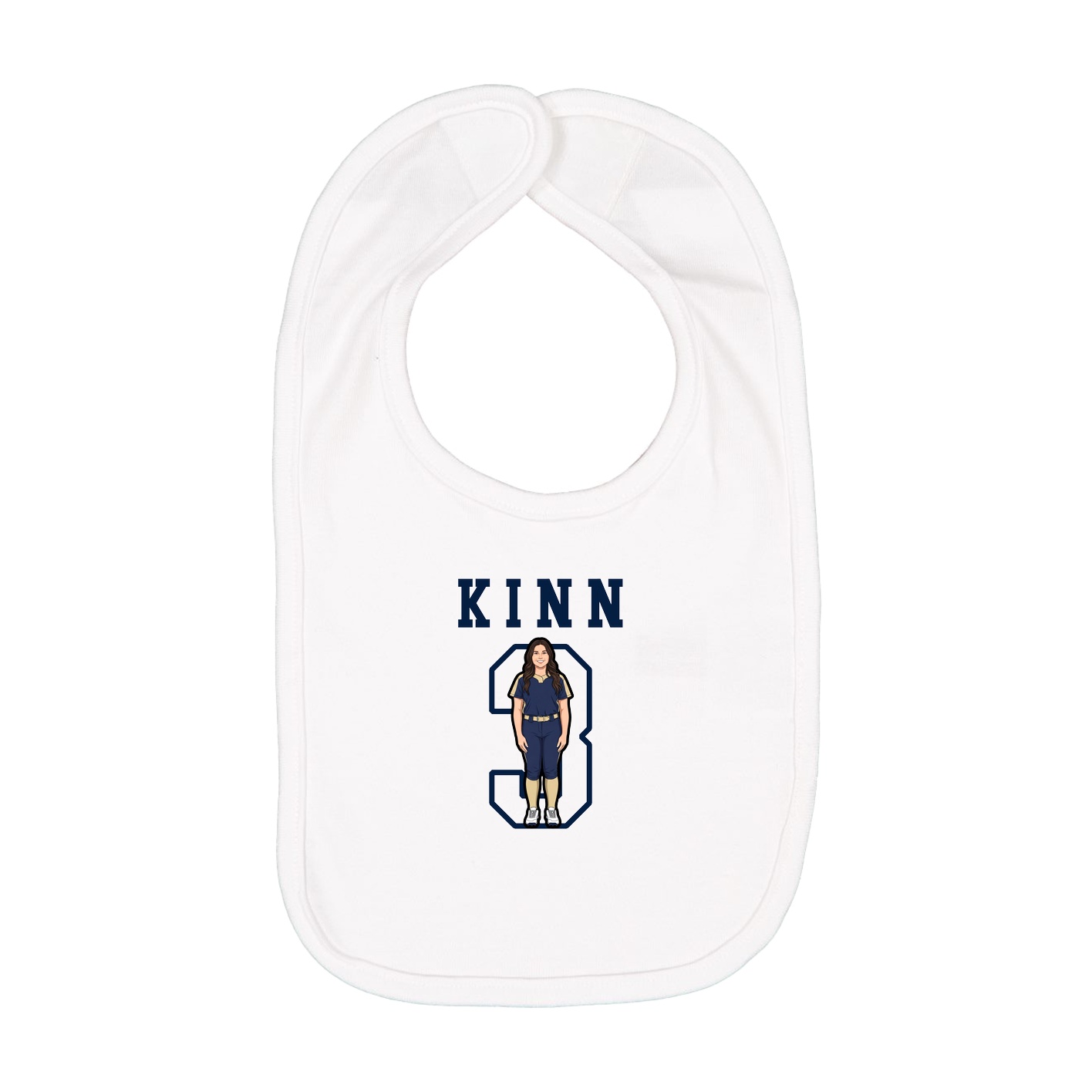 Infant Bib — Shirsey in White